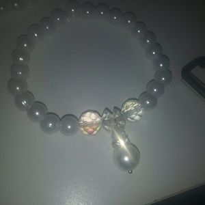Pearl charm bracelet